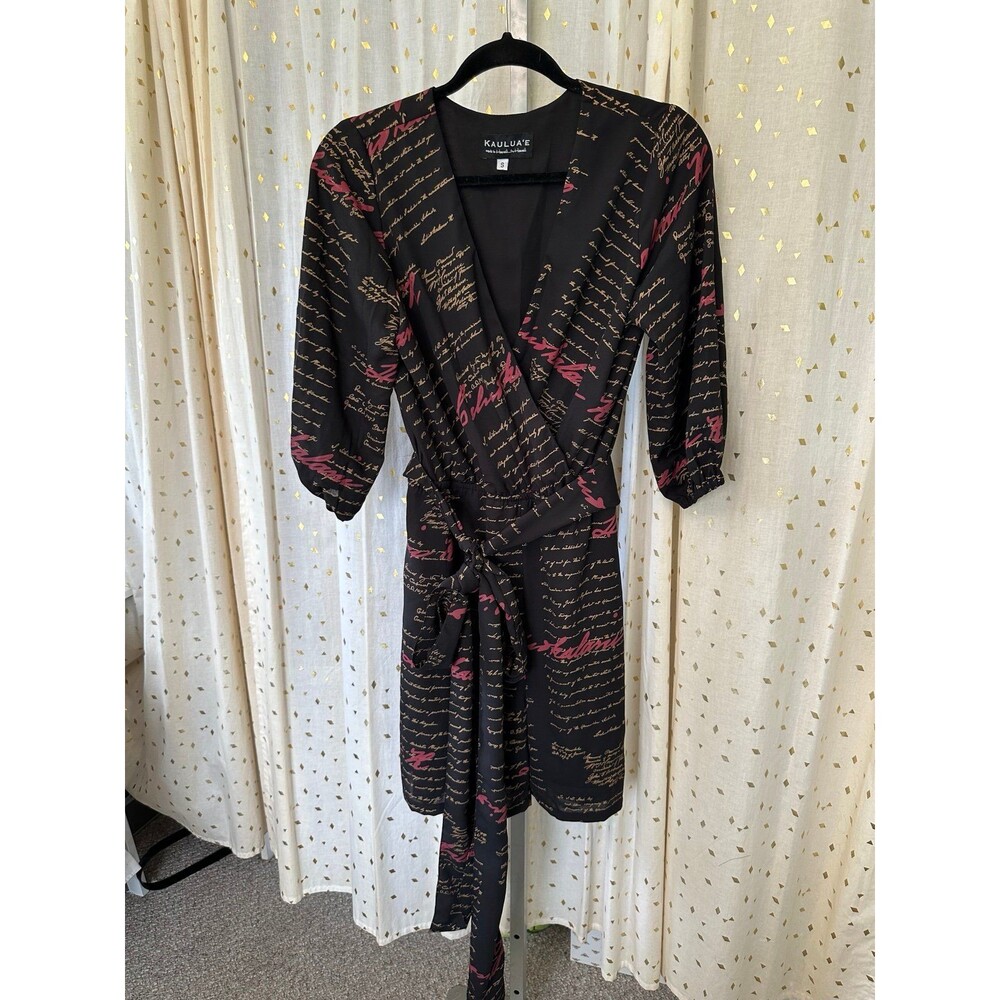 NWOT Kaulua'e Liliʻuokalani Letter Collection Hawaii Hawaiian Sash Tie Romper S
